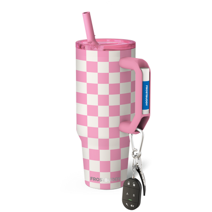 Thicc Buddy 40oz | Pink Checkered