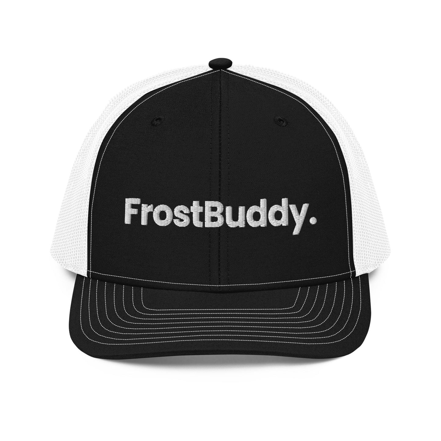 Frost Buddy Black / White Logo Trucker Cap #color_black / white