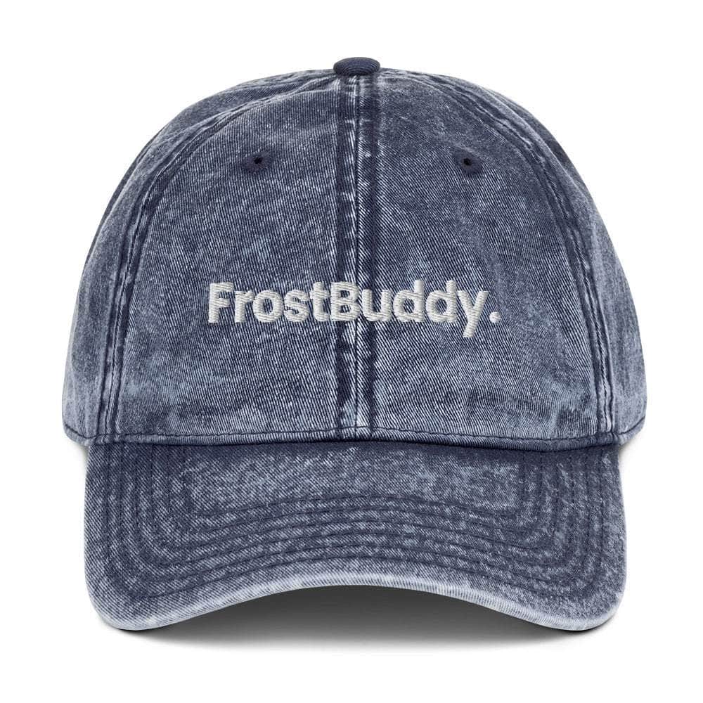 Frost Buddy Navy Logo Vintage Cotton Twill Cap #color_navy
