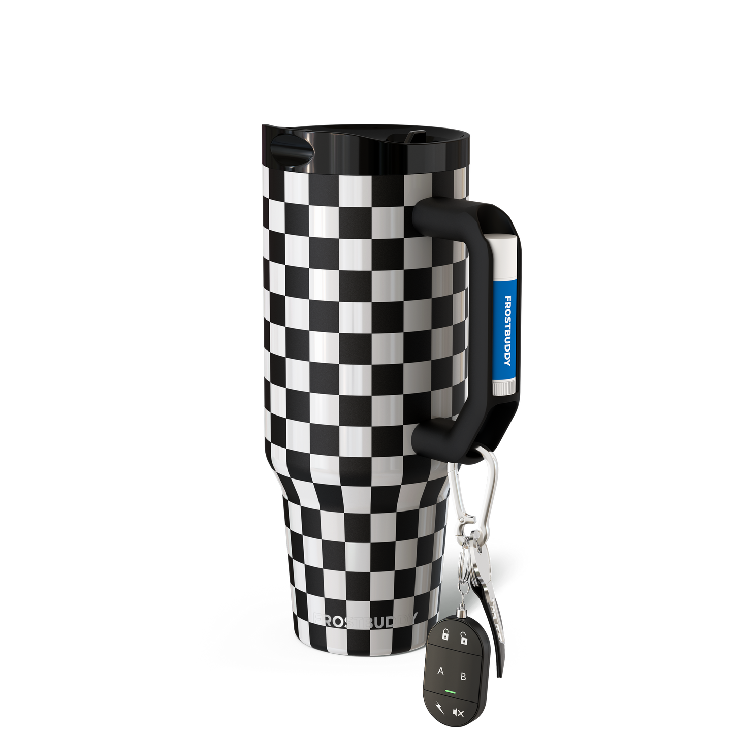 Thicc Buddy 40oz | Black & White Checkered