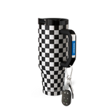 Thicc Buddy 40oz | Black & White Checkered