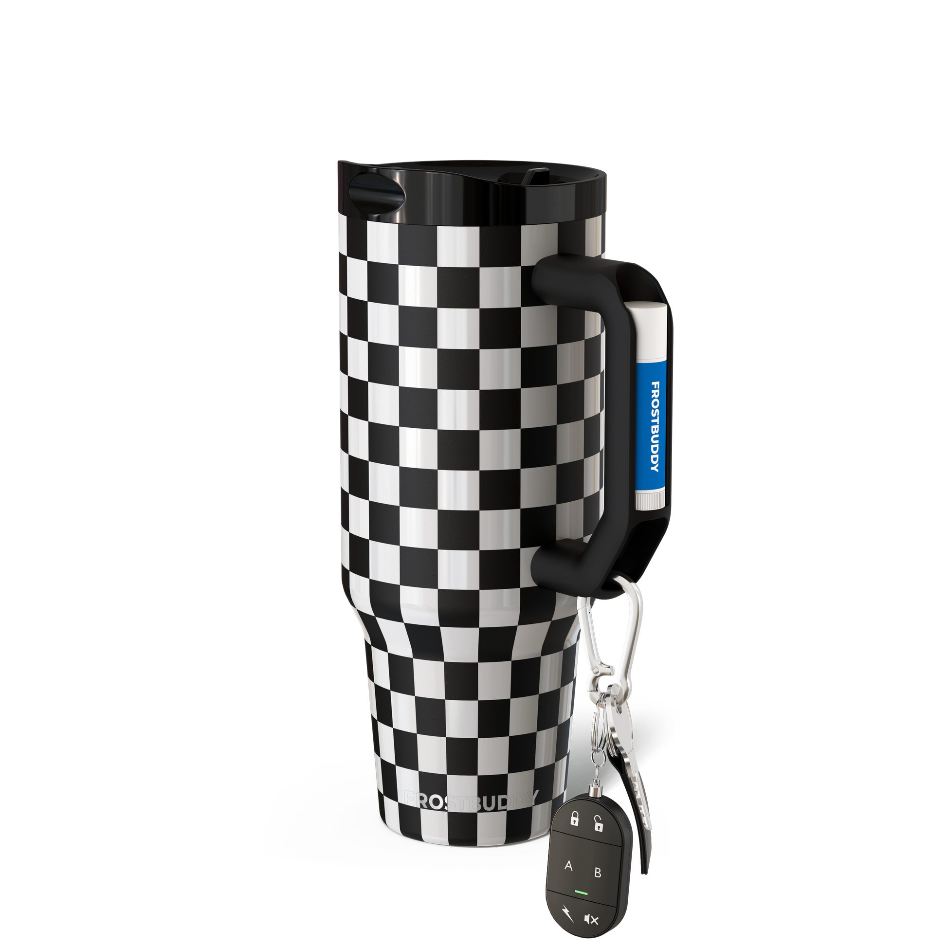 Thicc Buddy 40oz | Black & White Checkered